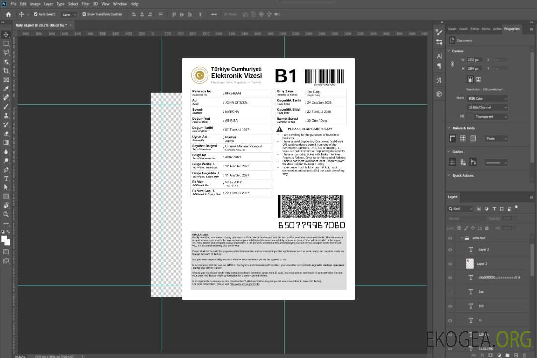 Modèle de visa électronique pour la Turquie aux formats Word et PDF template Modèle de visa électronique pour la Turquie aux formats Word et PDF template